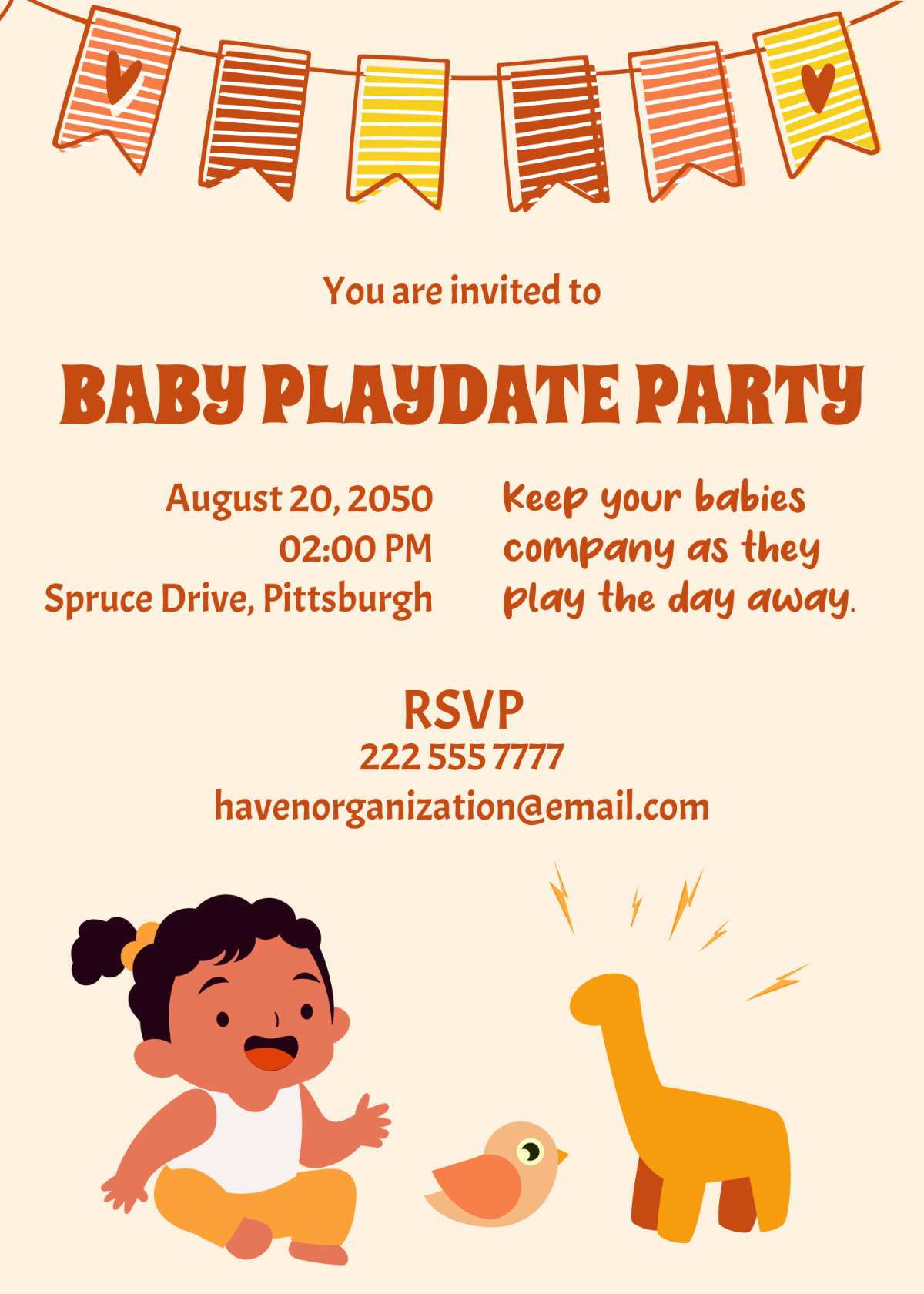 Baby Party Invitation Template
