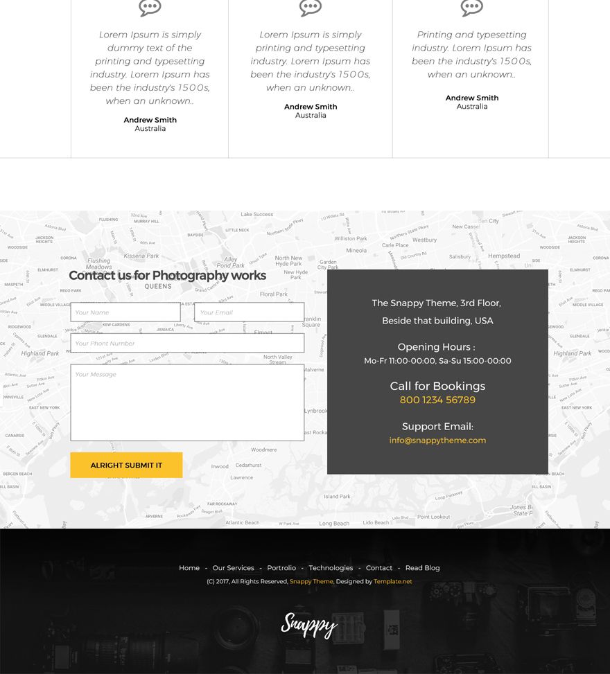 Snappy PSD Website Template
