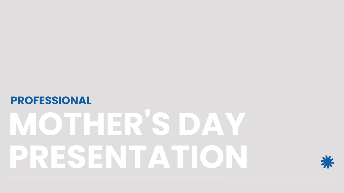 Professional Mother's Day Presentation Template