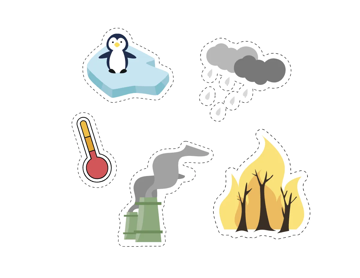 Free Climate Change Cutout Template to Edit Online