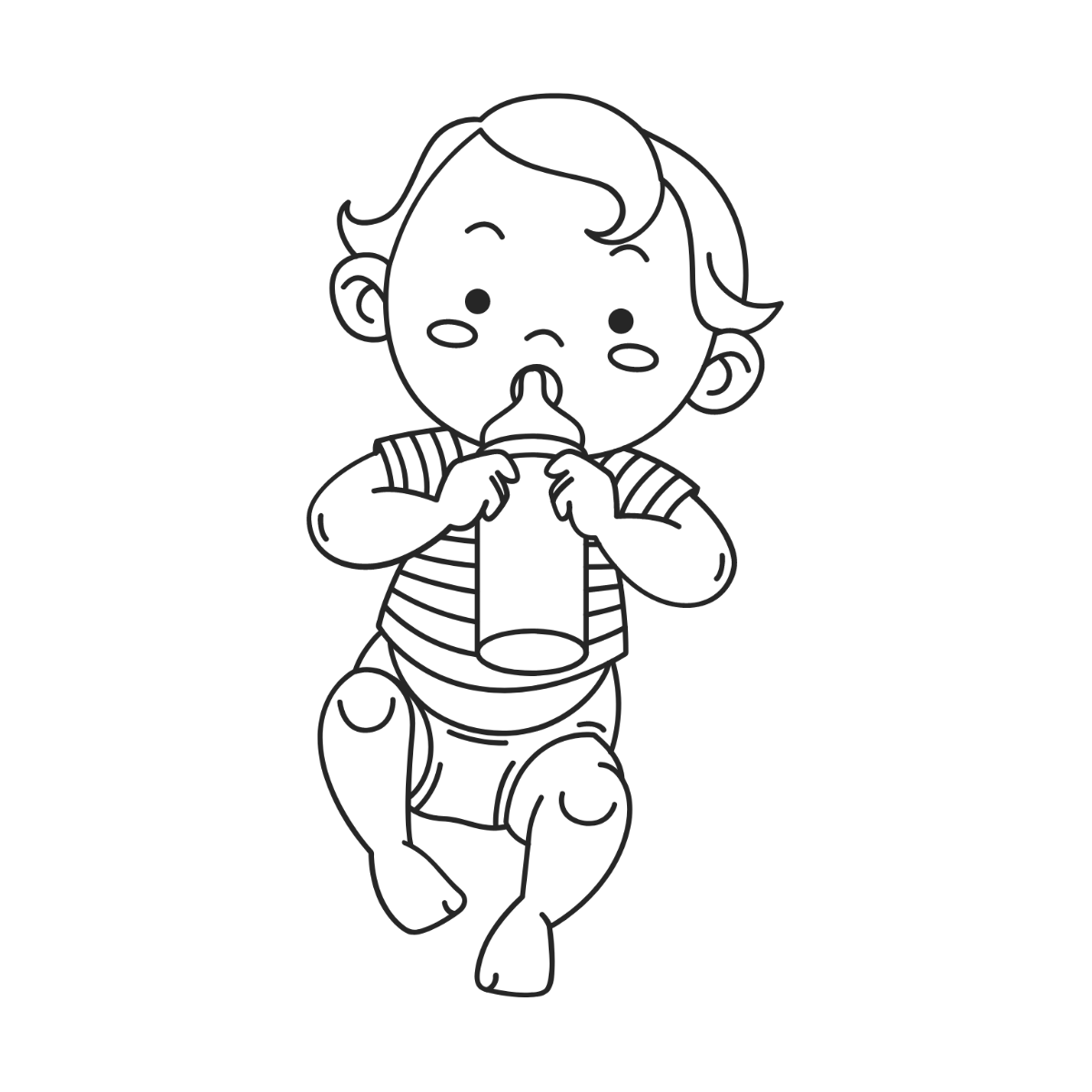 Baby Outline Template
