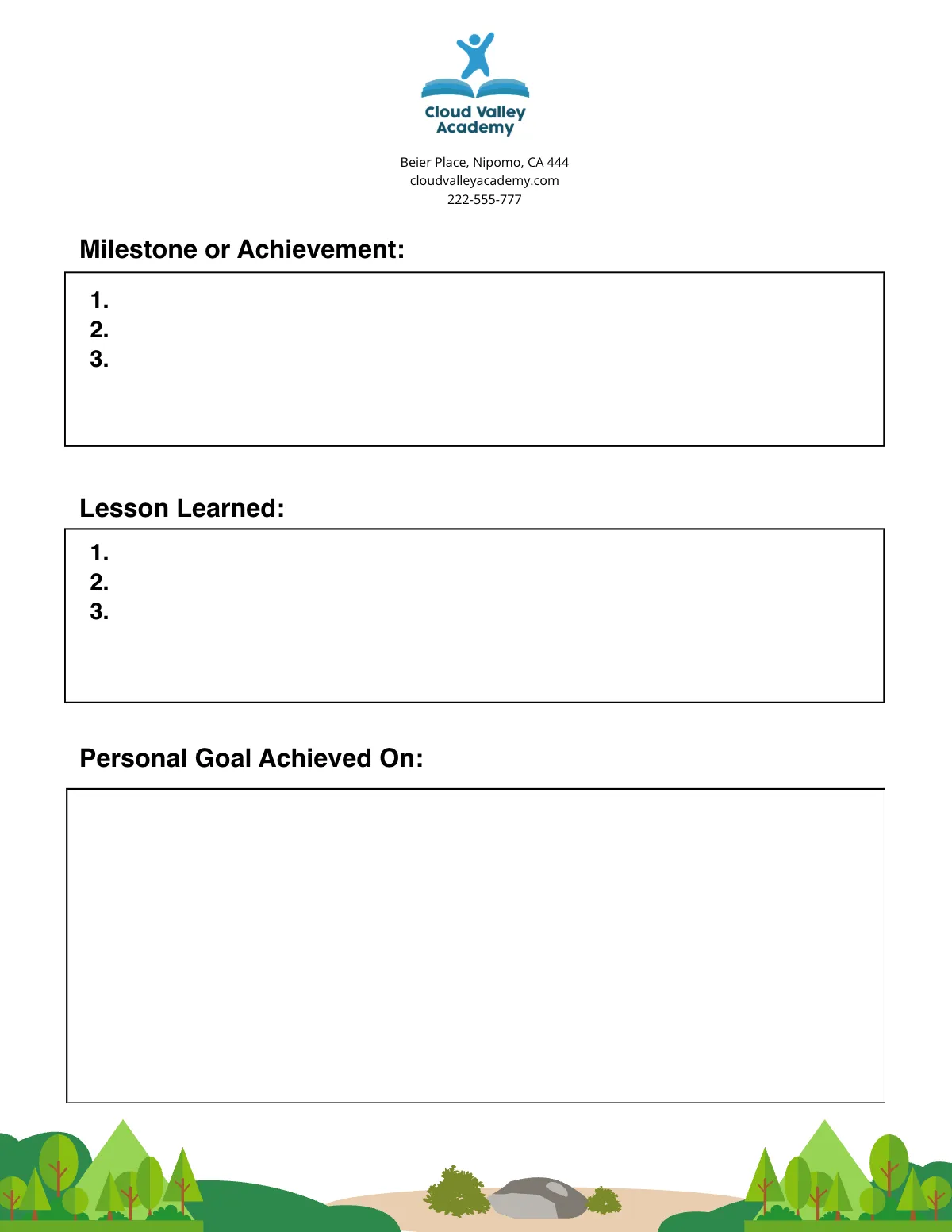 Free World Climate Goals Template to Edit Online