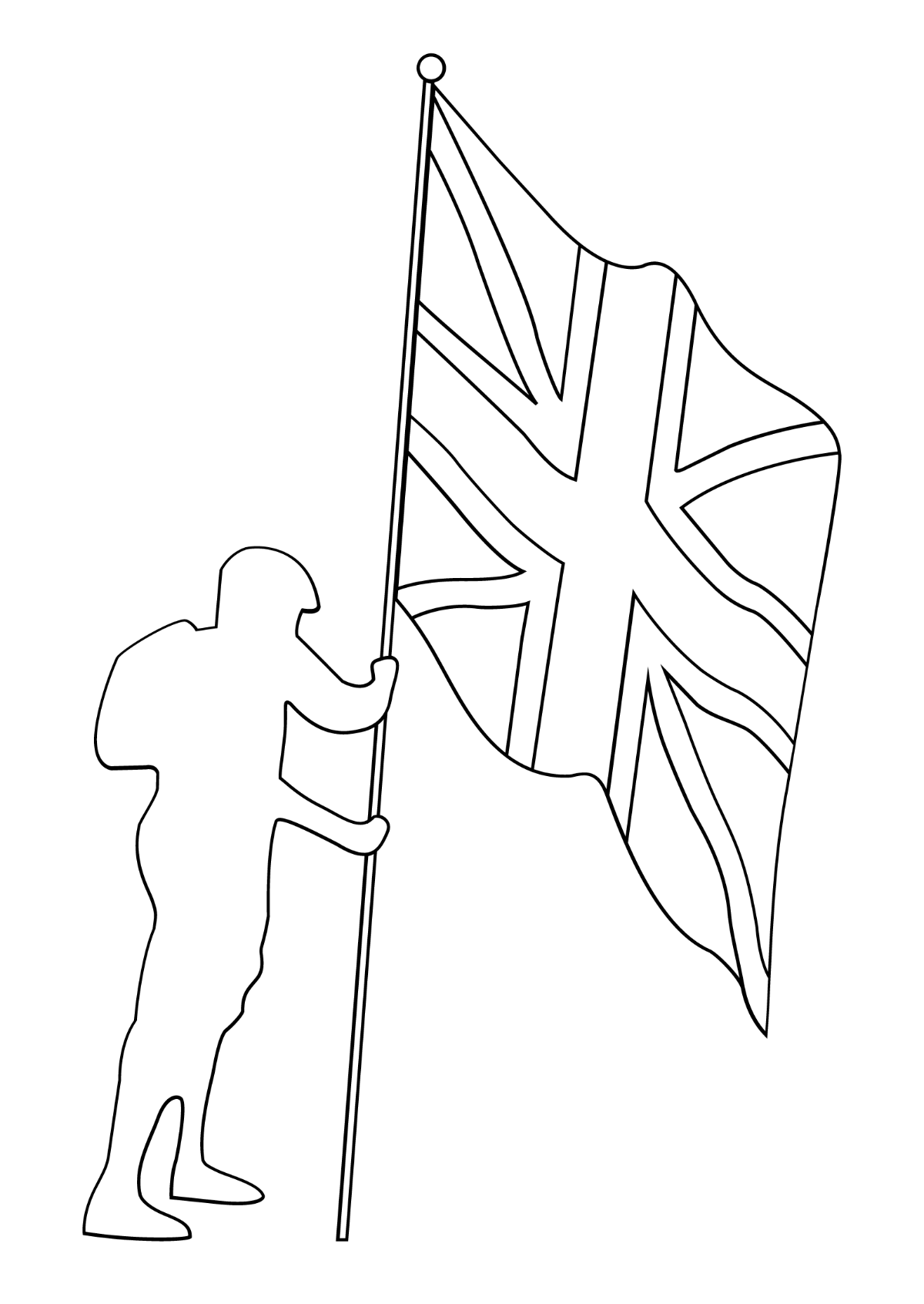 V-E Day Drawing Template