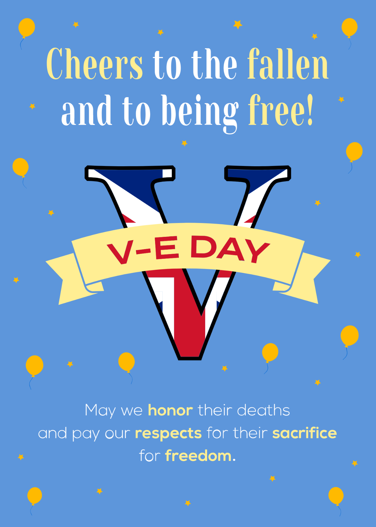 V-E Day Greeting Template