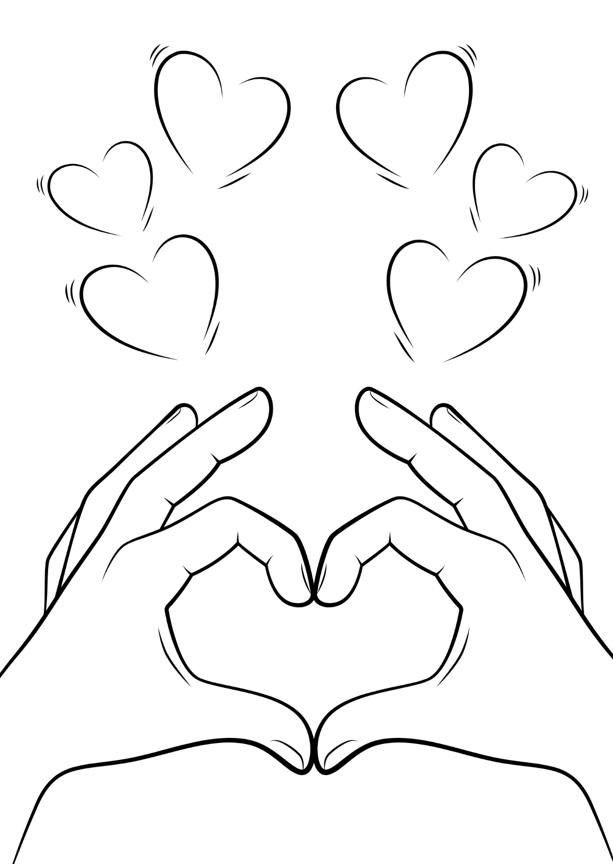 Free Love Drawing Template