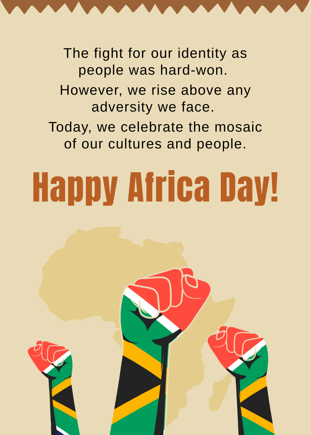 African Unity Day Message  Template