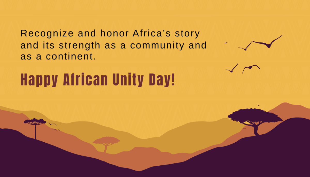 Free African Unity Day Card Template