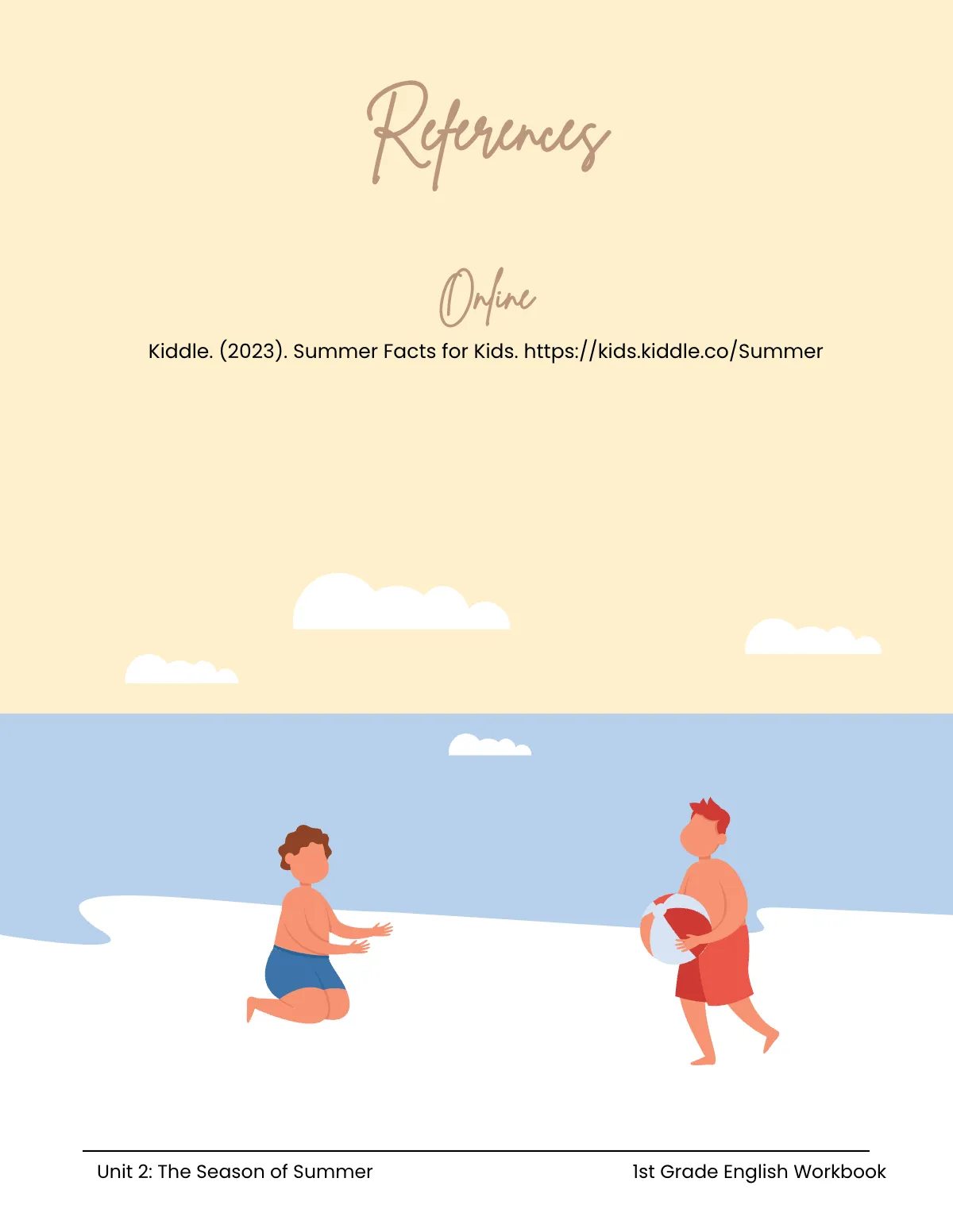 Free Summer Workbook Template to Edit Online