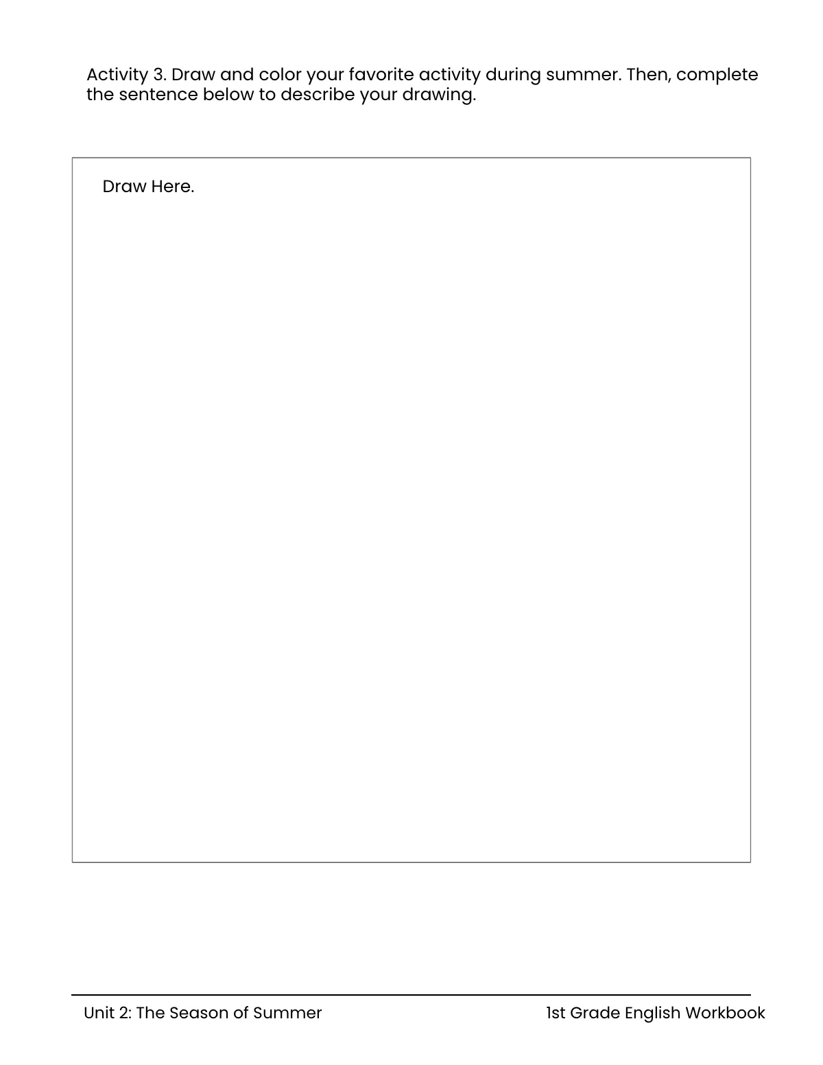 Free Summer Workbook Template to Edit Online