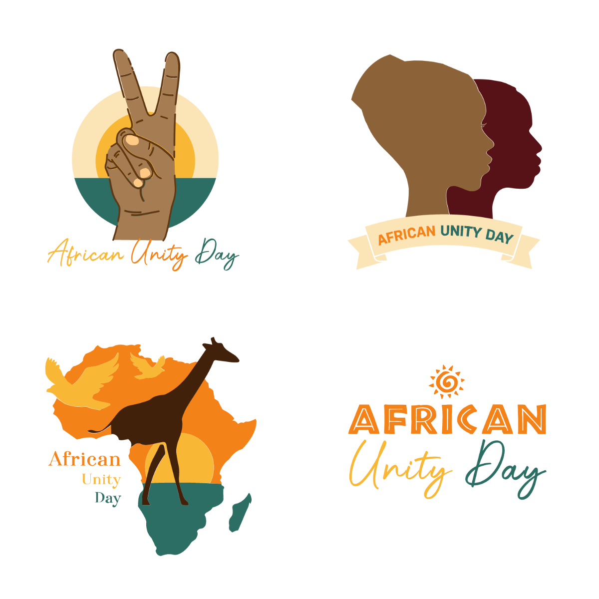 African Unity Day Icons
