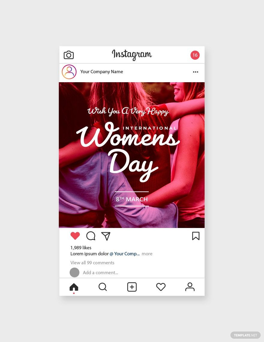 International Women's Day Instagram Post Template