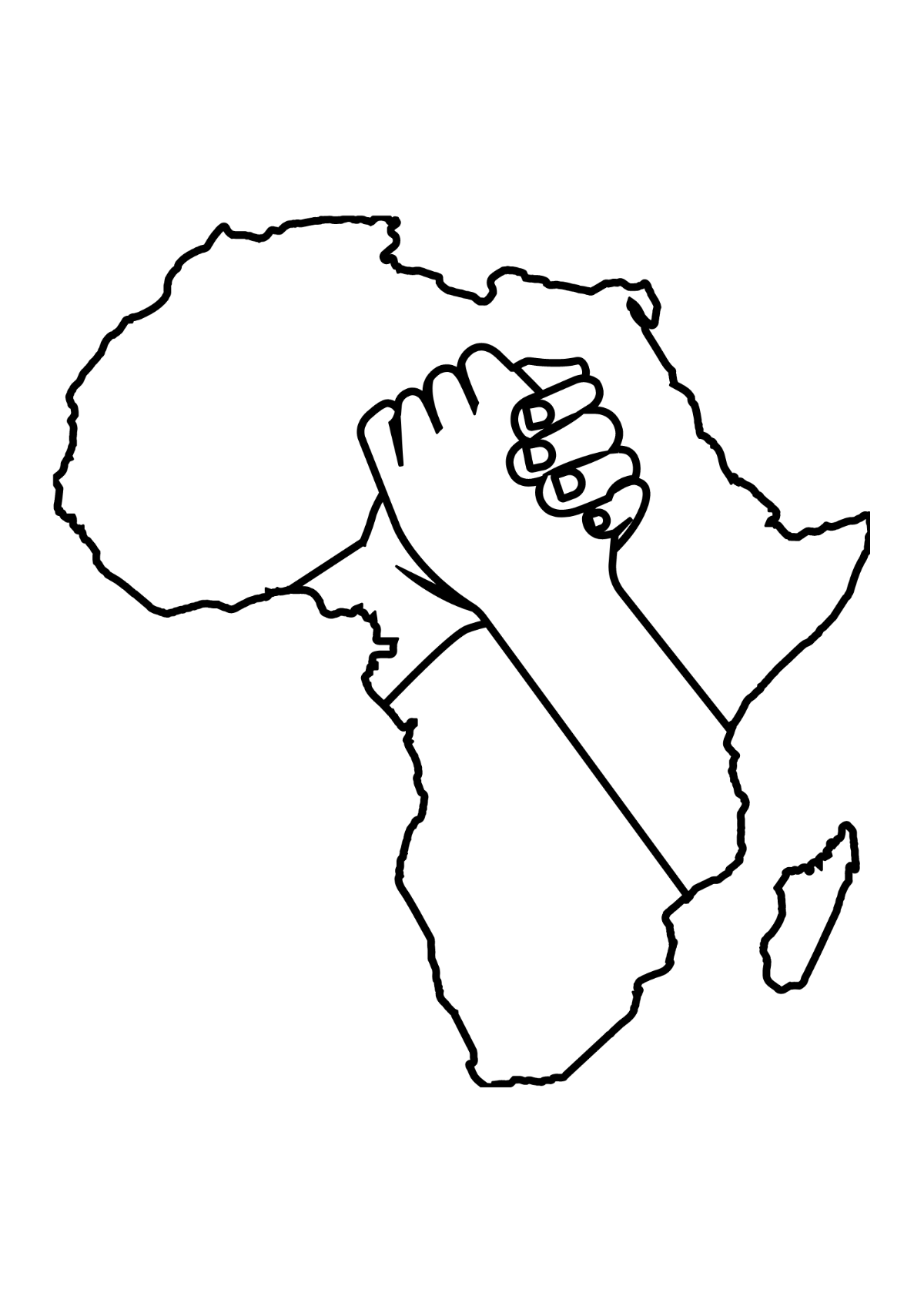 Free African Unity Day Drawing Template