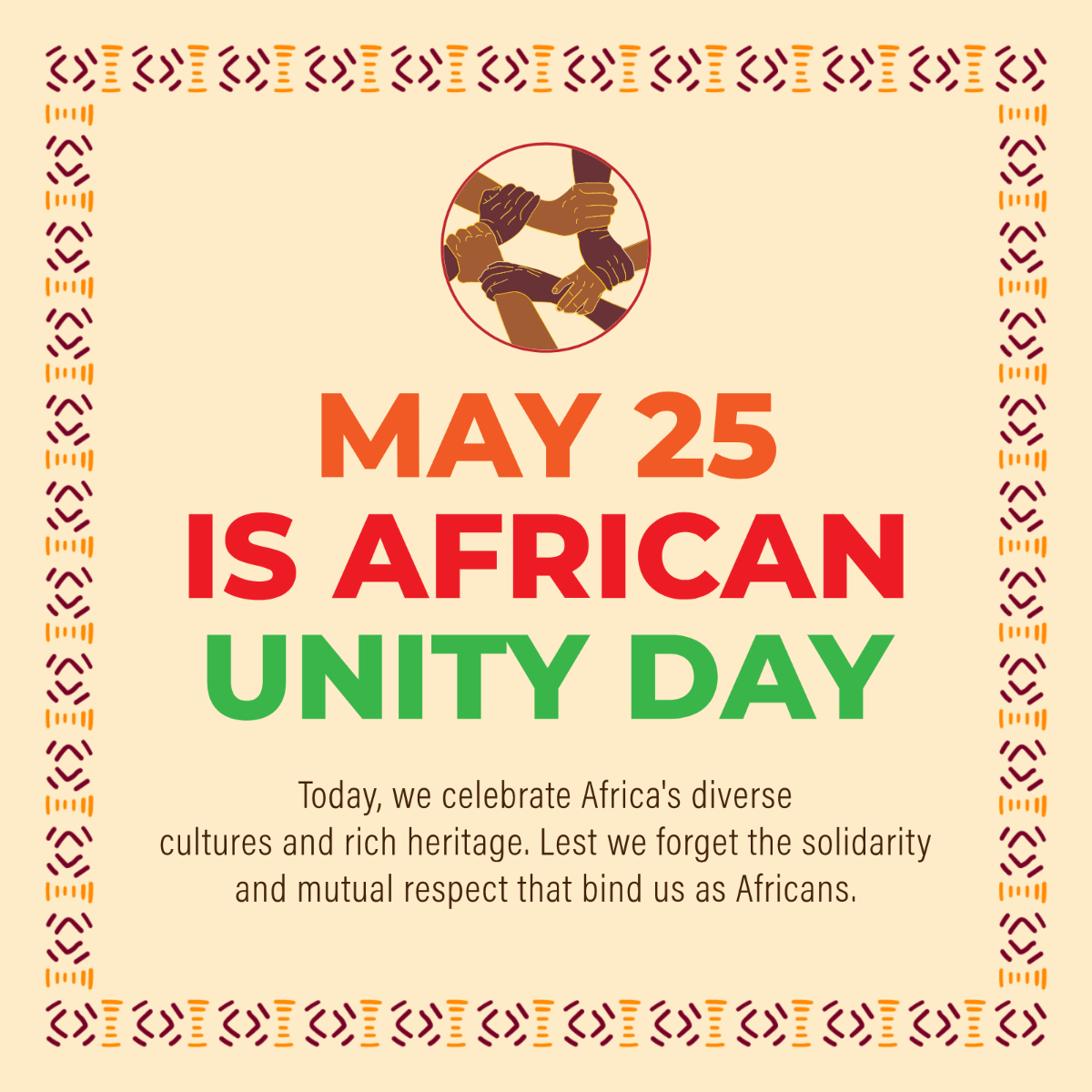 African Unity Day Whatsapp Post Template