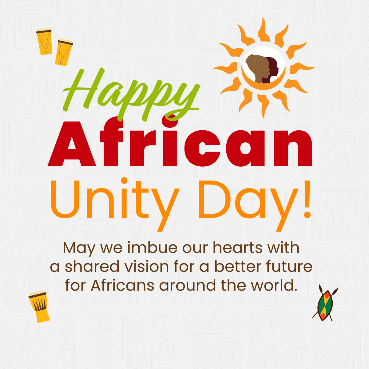 Free African Unity Day Linkedin Post Template