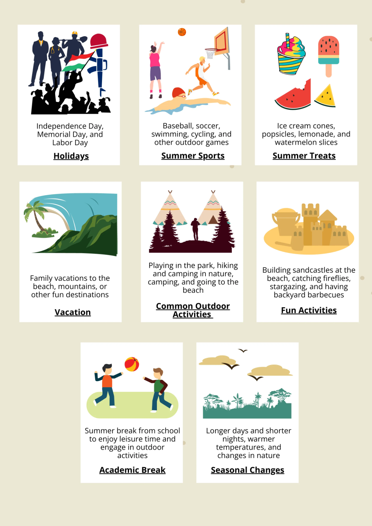 Free Summer Chart Template to Edit Online