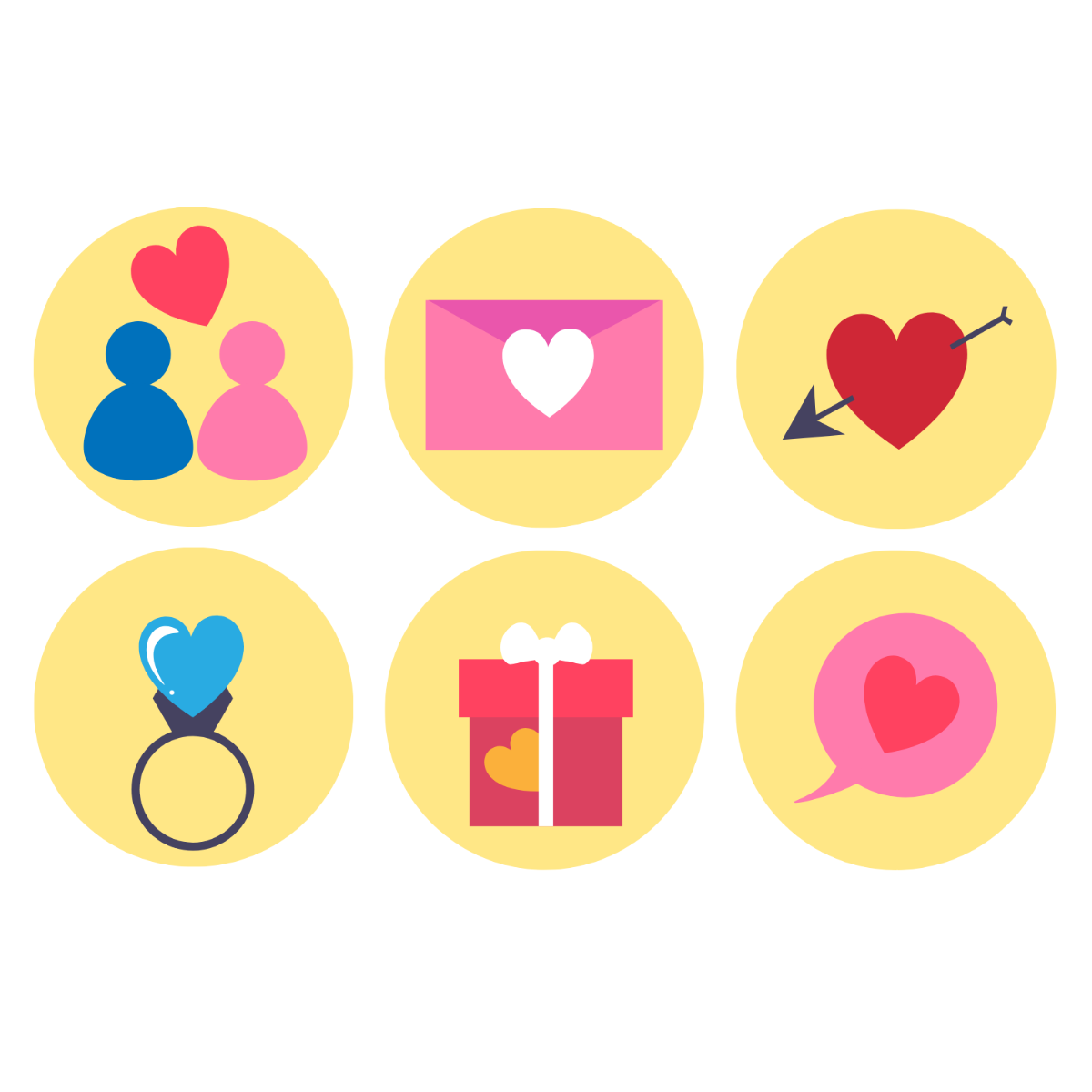 Free Love Icons Template