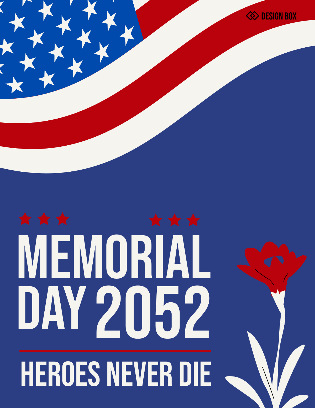 Blank Memorial Day Flyer Template