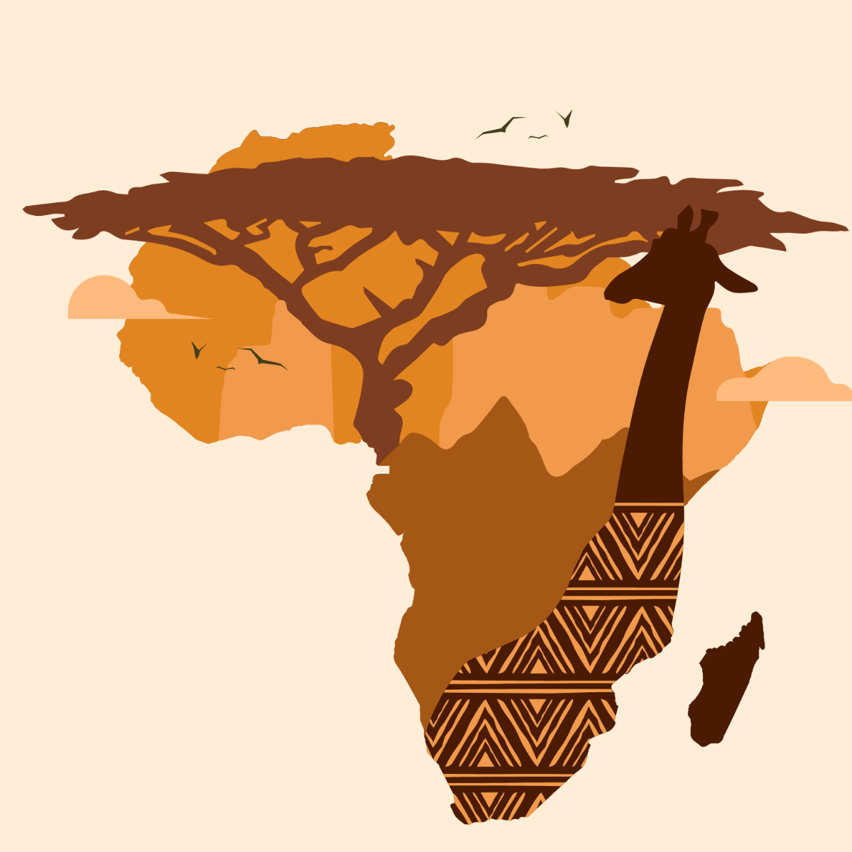 African Unity Day Illustration Template