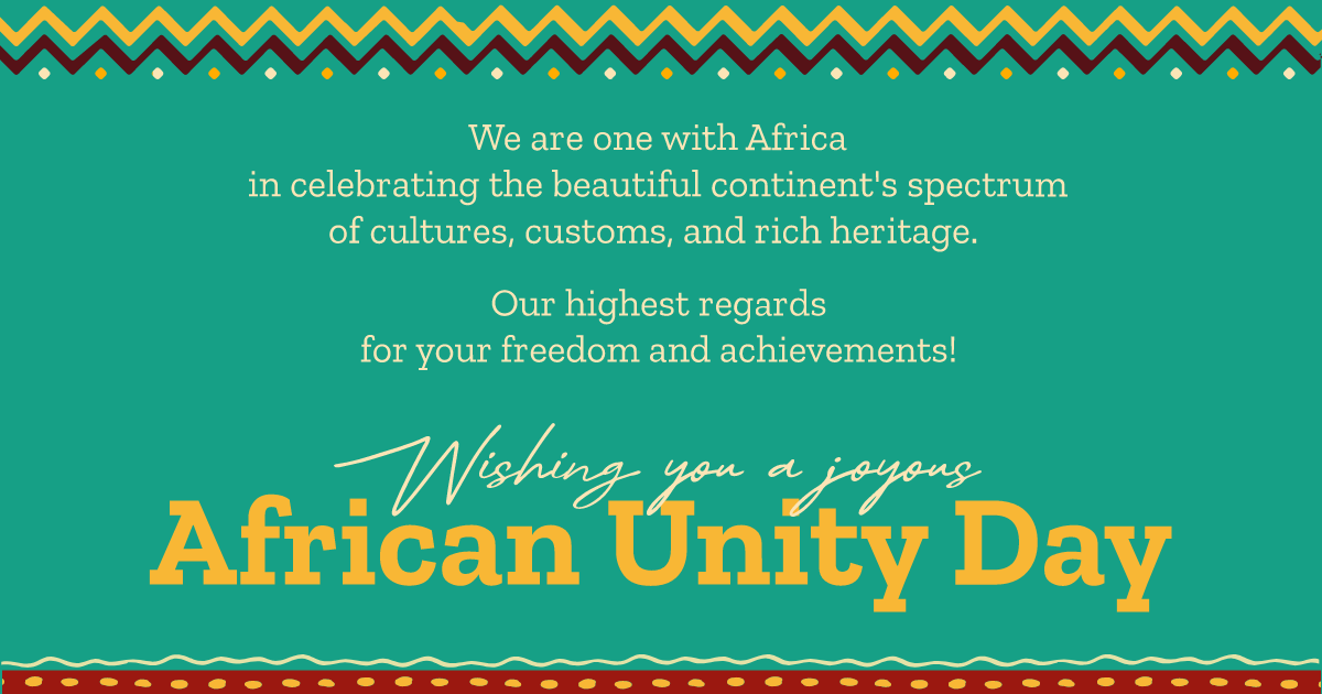 Free African Unity Day Facebook Post Template