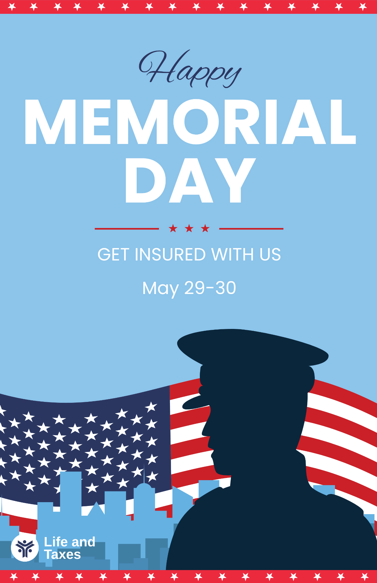 Happy Memorial Day Poster Template