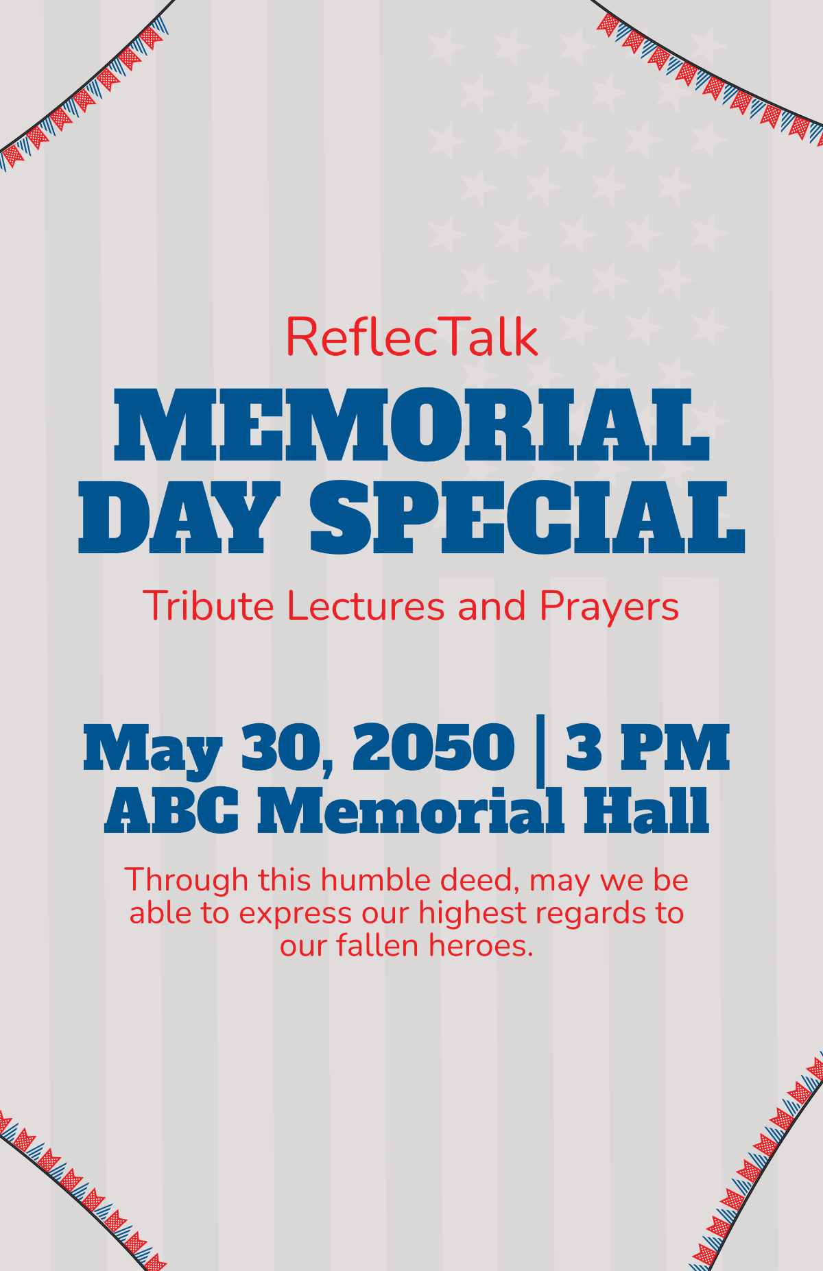Memorial Day Observance Poster Template