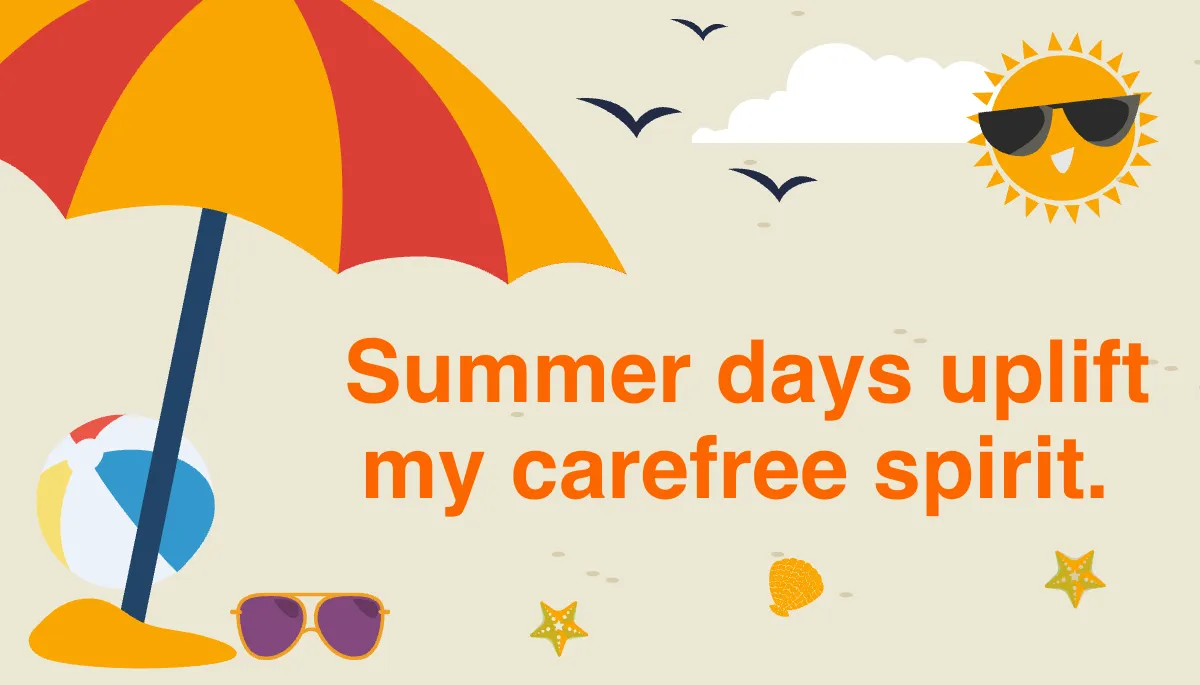 Free Summer Affirmation Card Template to Edit Online