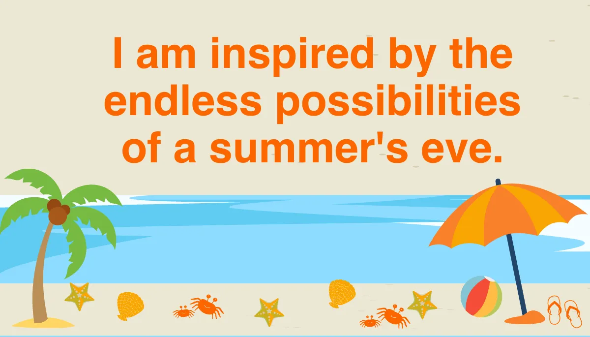 Free Summer Affirmation Card Template to Edit Online