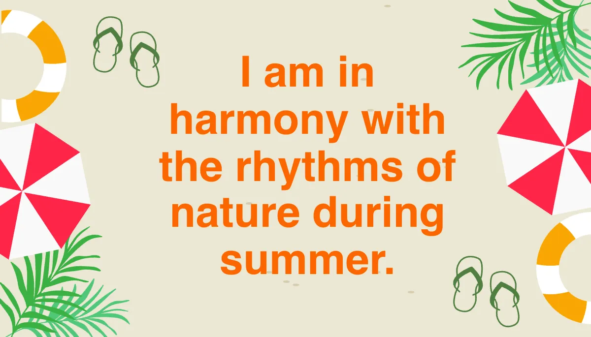 Free Summer Affirmation Card Template to Edit Online