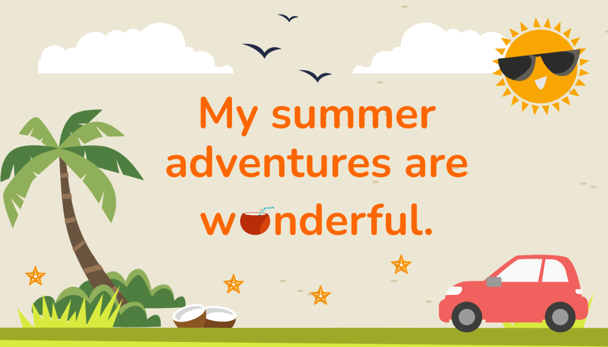 Free Summer Affirmation Card Template