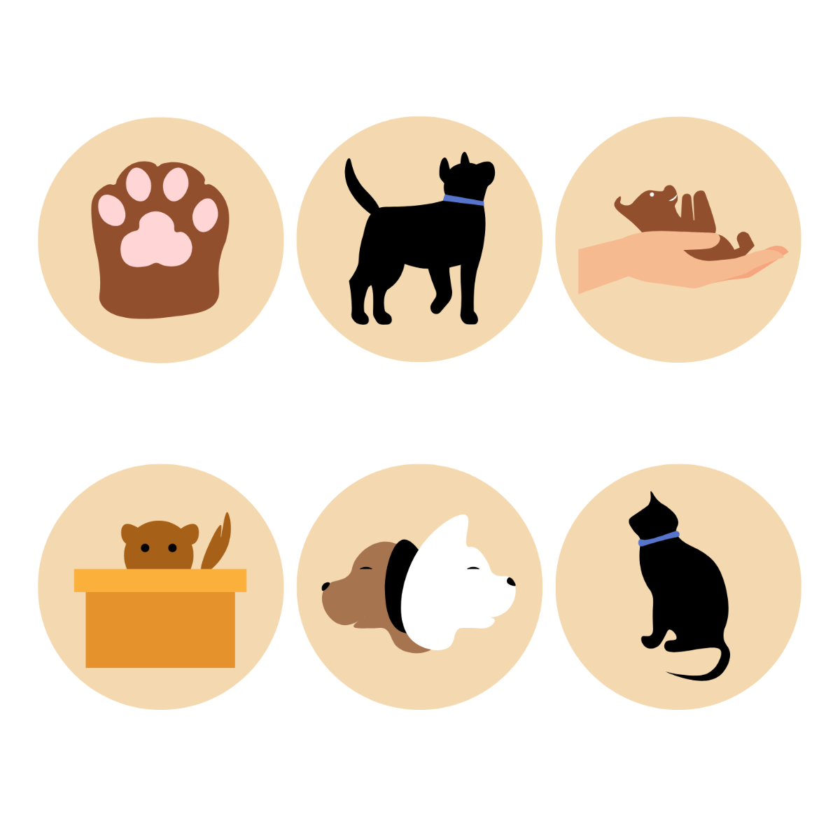 Pet Care Symbols Template