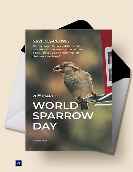 World Sparrow Day Greeting Card