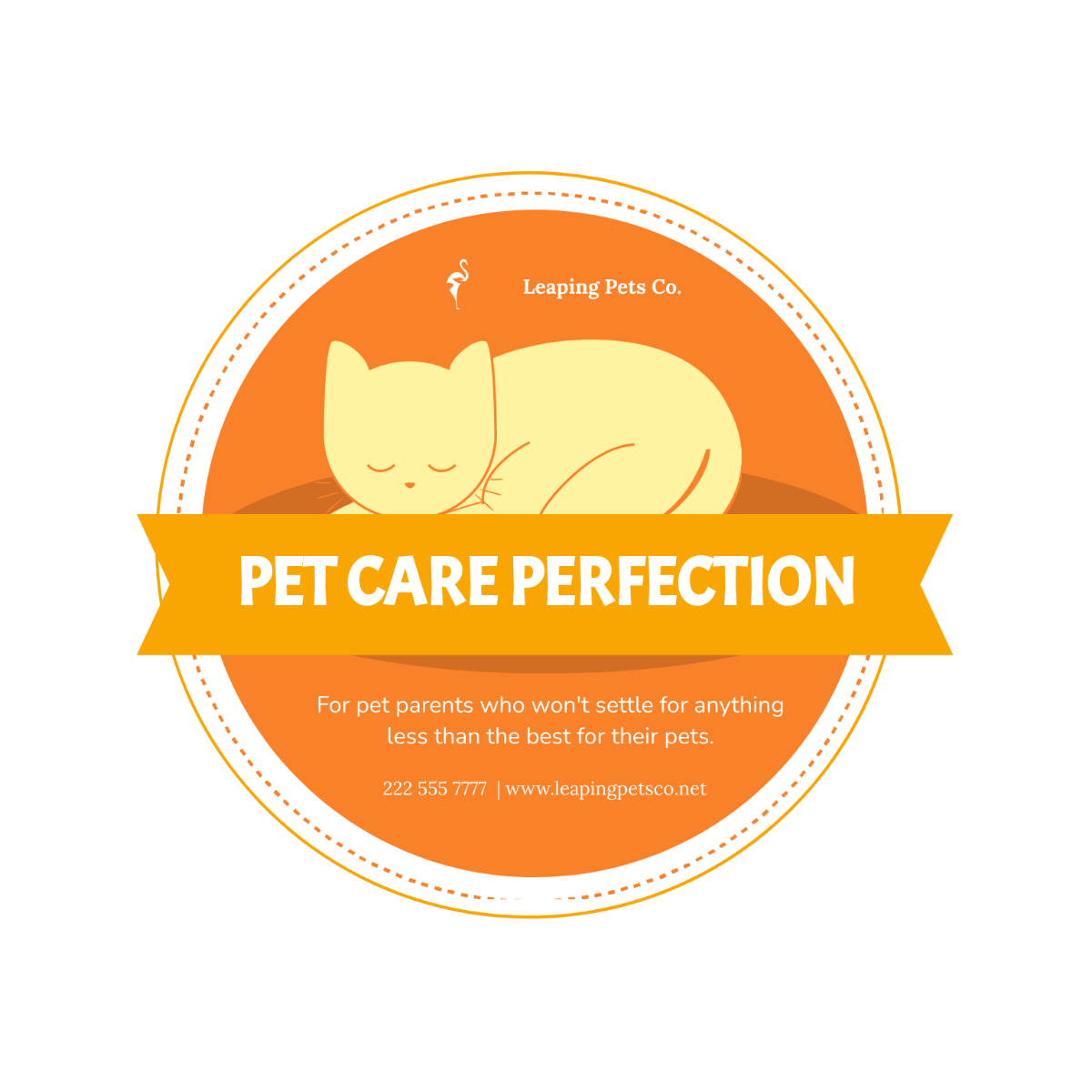 Pet Care Label Template