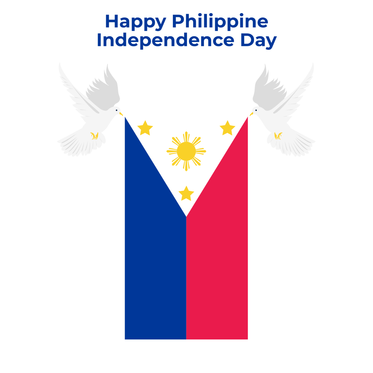 Happy Philippine Independence Day Clipart Template