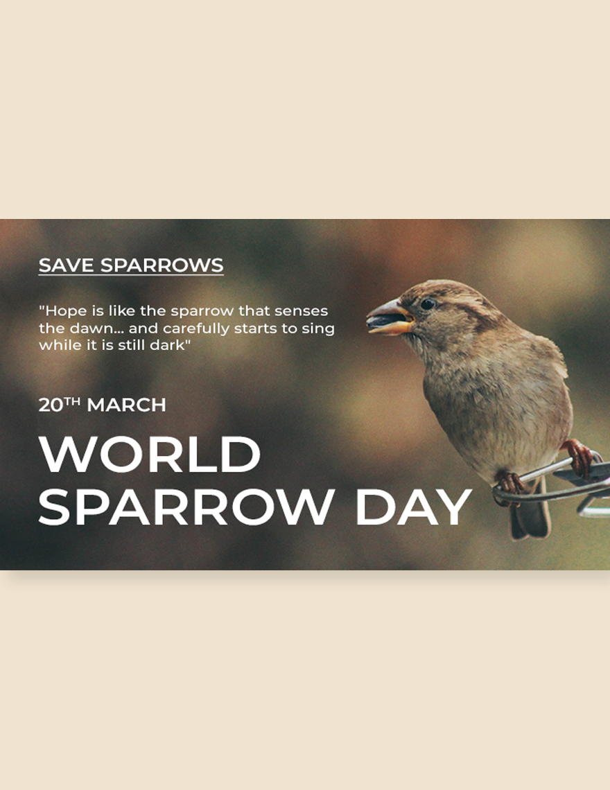World Sparrow Day Linkedin Post Template