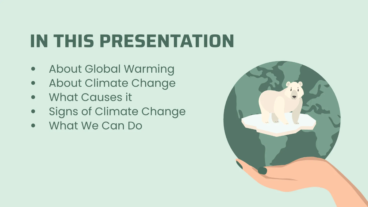 Free Global Warming And Climate Change Presentation Template to Edit Online