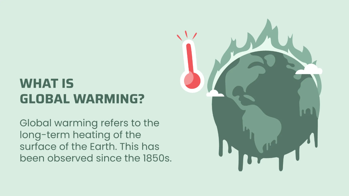 Free Global Warming And Climate Change Presentation Template to Edit Online