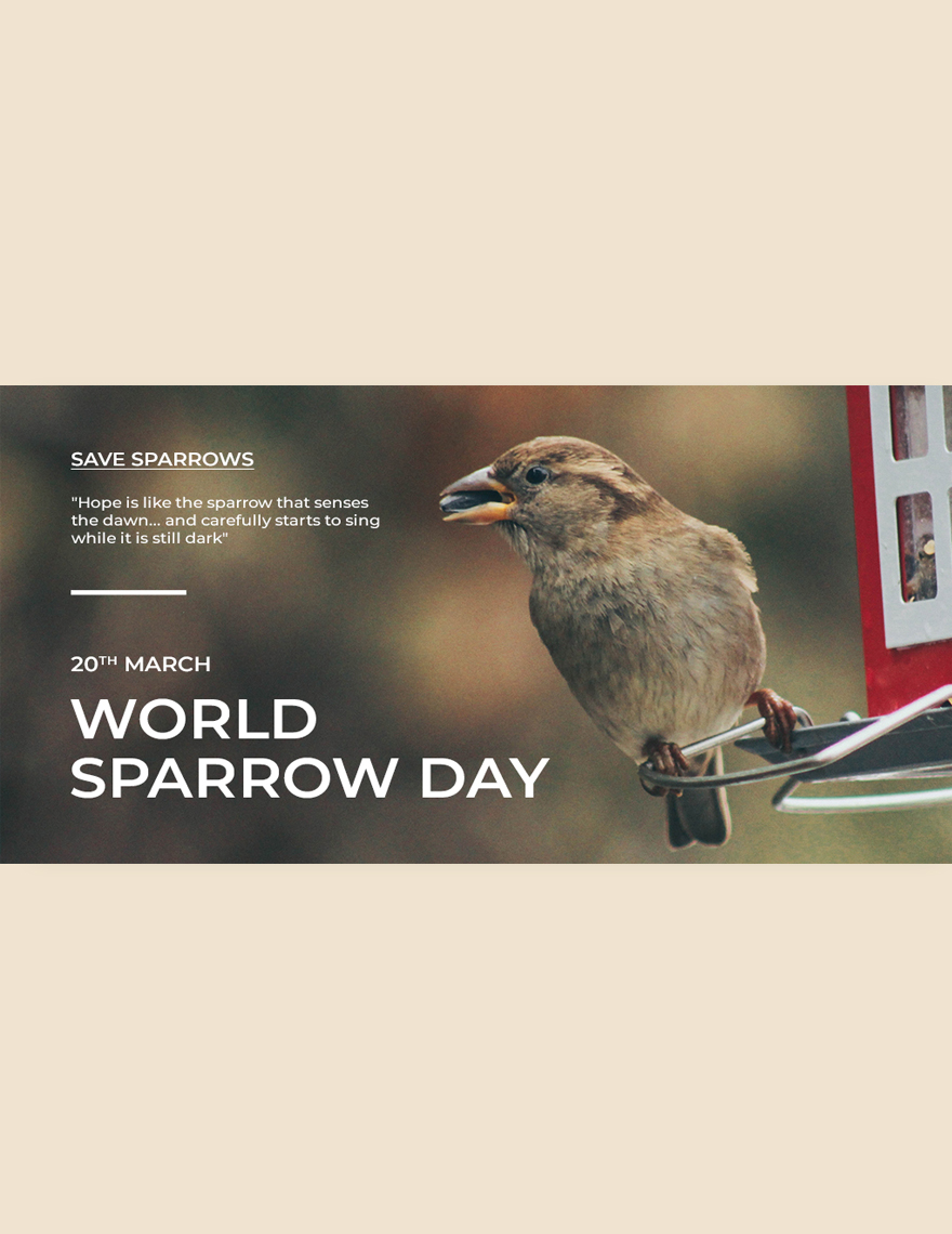 World Sparrow Day Twitter Post Template