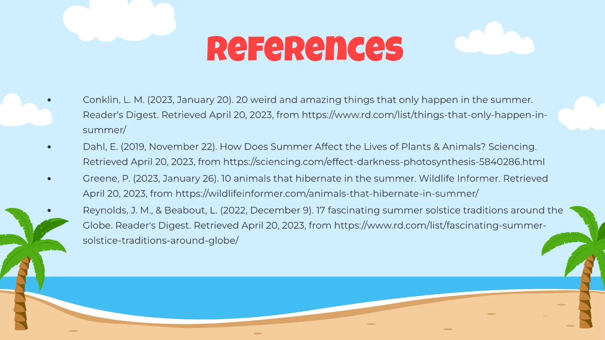 Free Summer Presentation Template to Edit Online