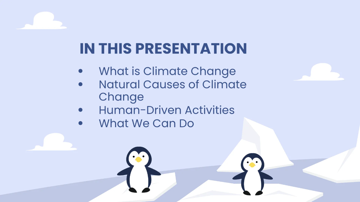 Free Causes Of Climate Change Presentation Template to Edit Online