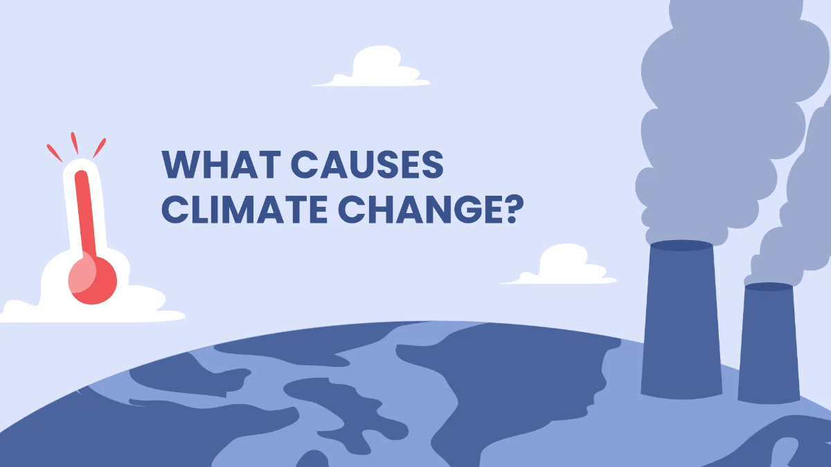 Free Causes Of Climate Change Presentation Template to Edit Online