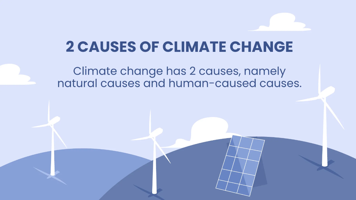 Free Causes Of Climate Change Presentation Template to Edit Online