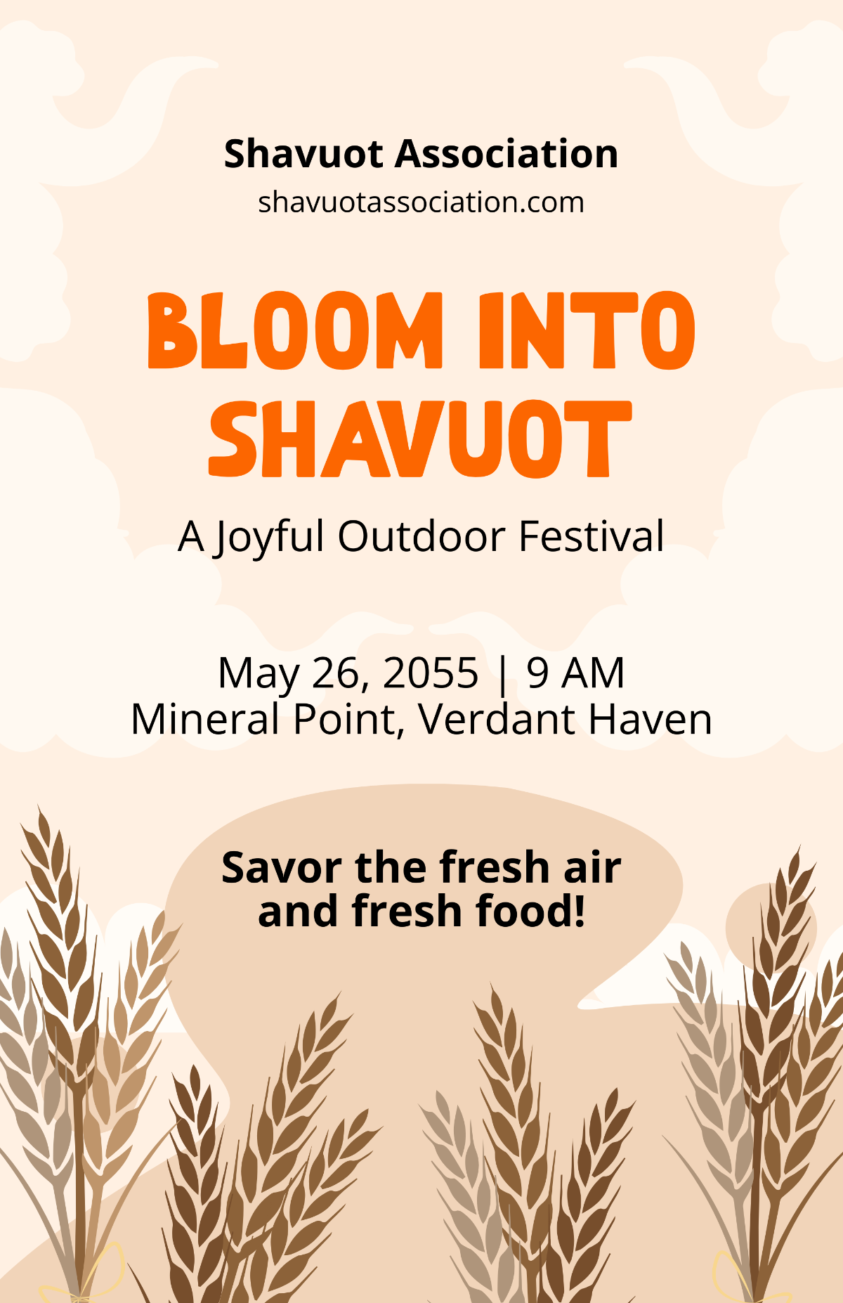 Free Shavuot Poster Template
