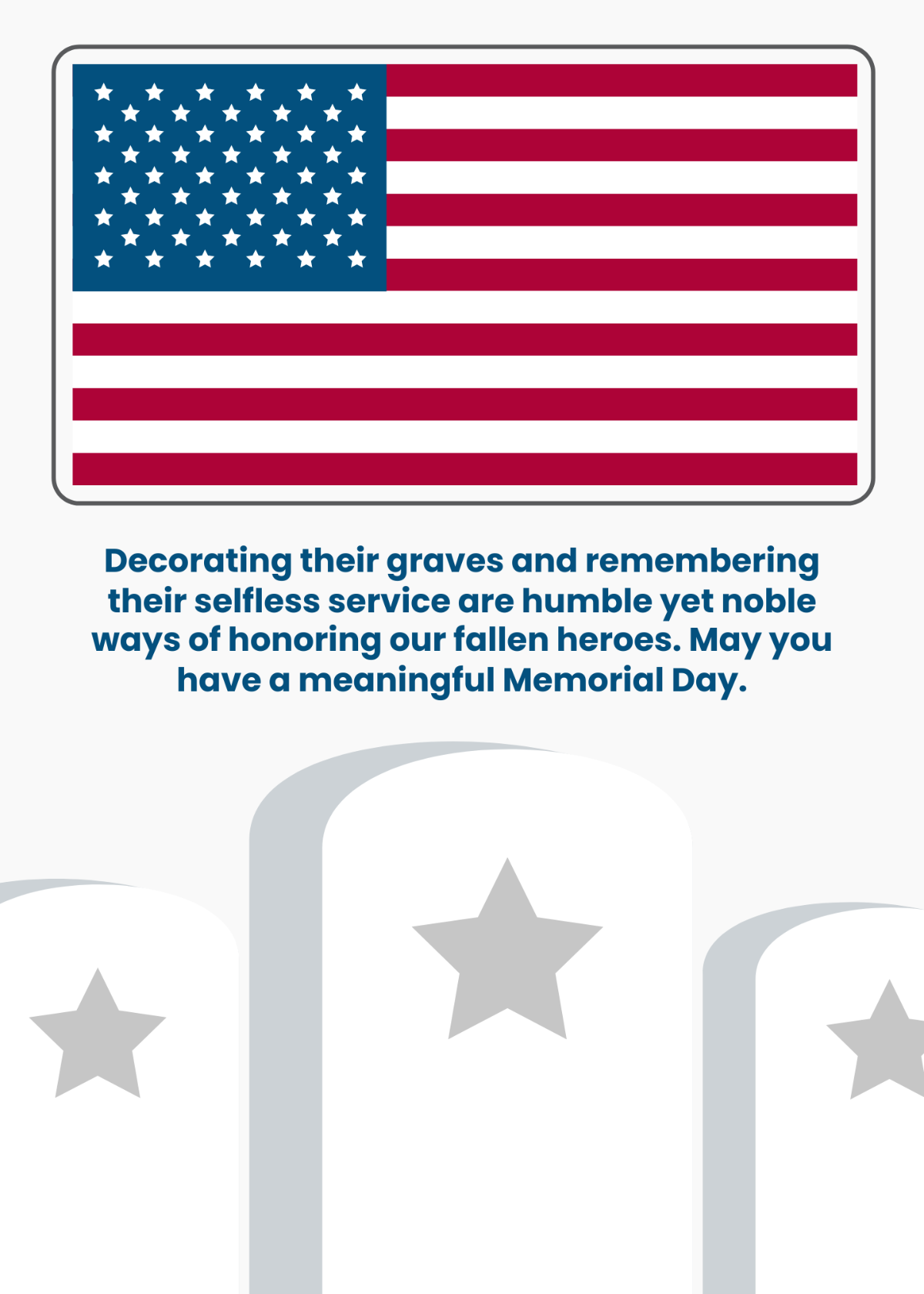Memorial Day Simple Message Template