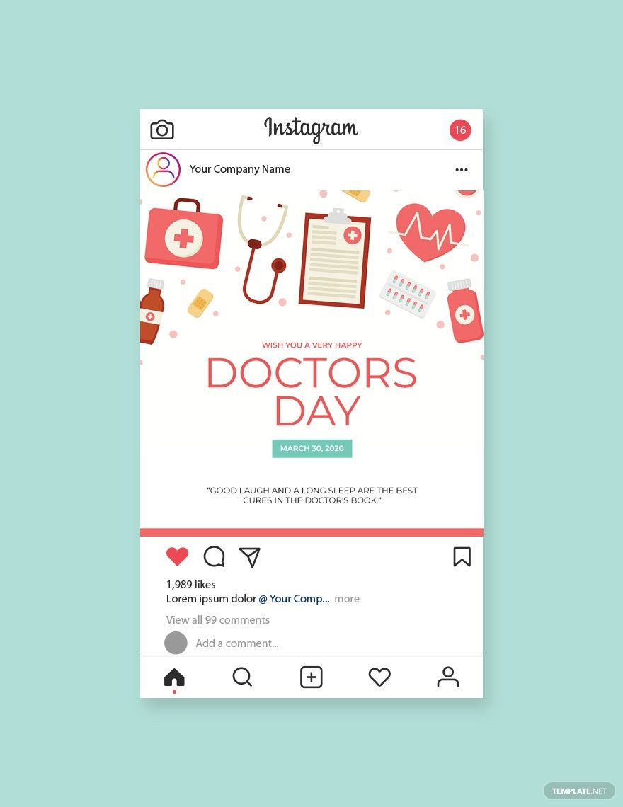 Doctors' Day Instagram Post Template