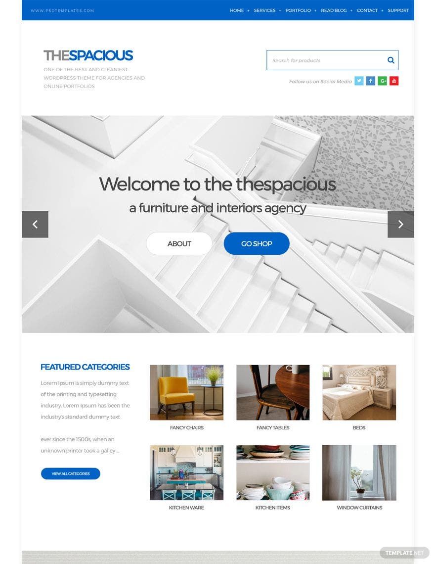 Interior Design Firm PSD Website Template