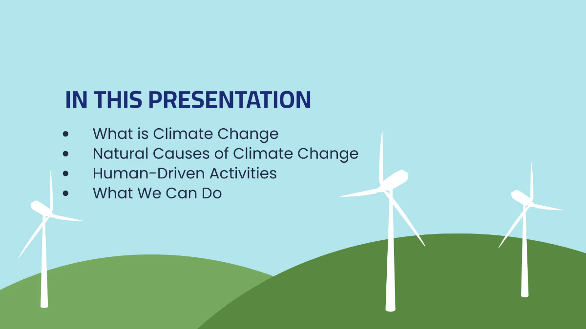Free Simple Climate Change Presentation Template to Edit Online
