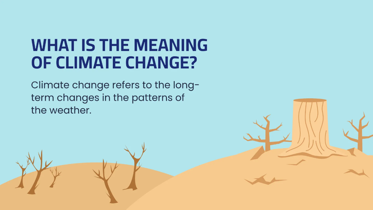 Free Simple Climate Change Presentation Template to Edit Online