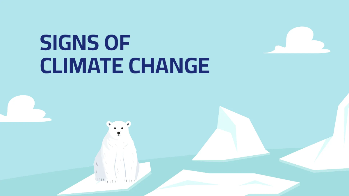 Free Simple Climate Change Presentation Template to Edit Online