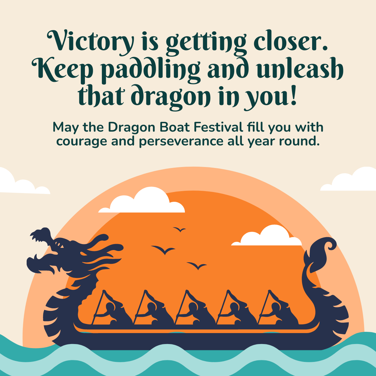 Free Dragon Boat Festival Linkedin Post Template