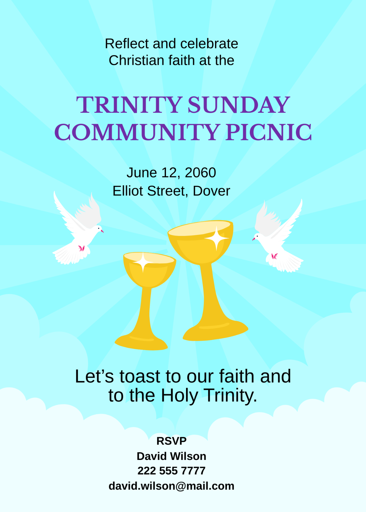 Trinity Sunday Invitation Template - Edit Online & Download